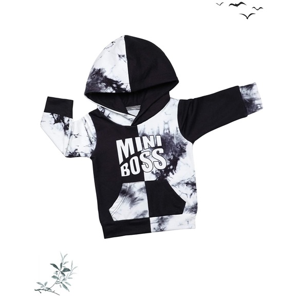 Baby Boy Outfit  Tie Dye Sweatshirt Mini Boss Long Sleeves Sweatshirt Set 12m - Picture 6 of 10
